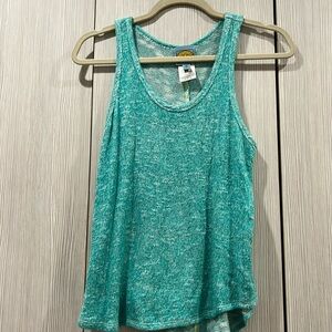 C&C‎ California | Loose Knit Racerback Tank | Aruba Blue | Women’s Medium